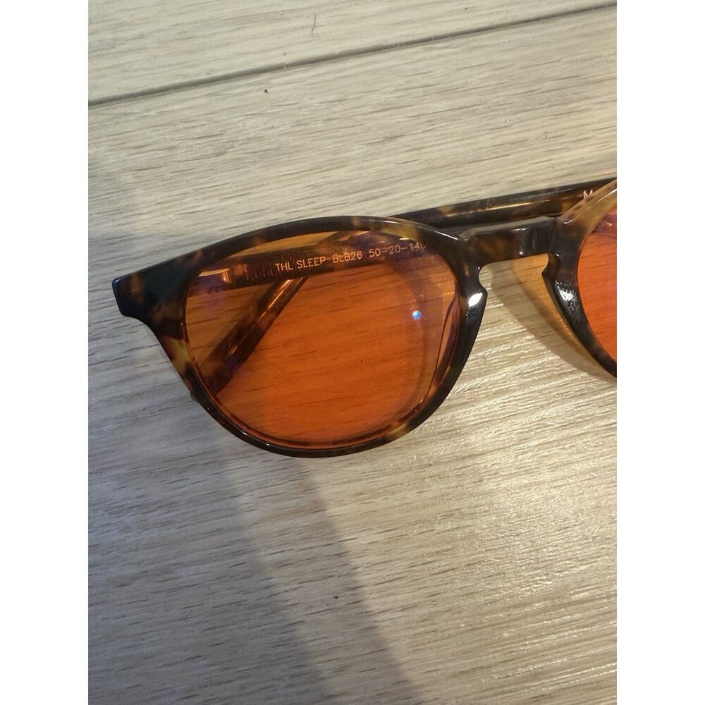THL SLEEP Blue Light Blocking Glasses Tortoise Frame BLB26 50-20-140 - Picture 2 of 5